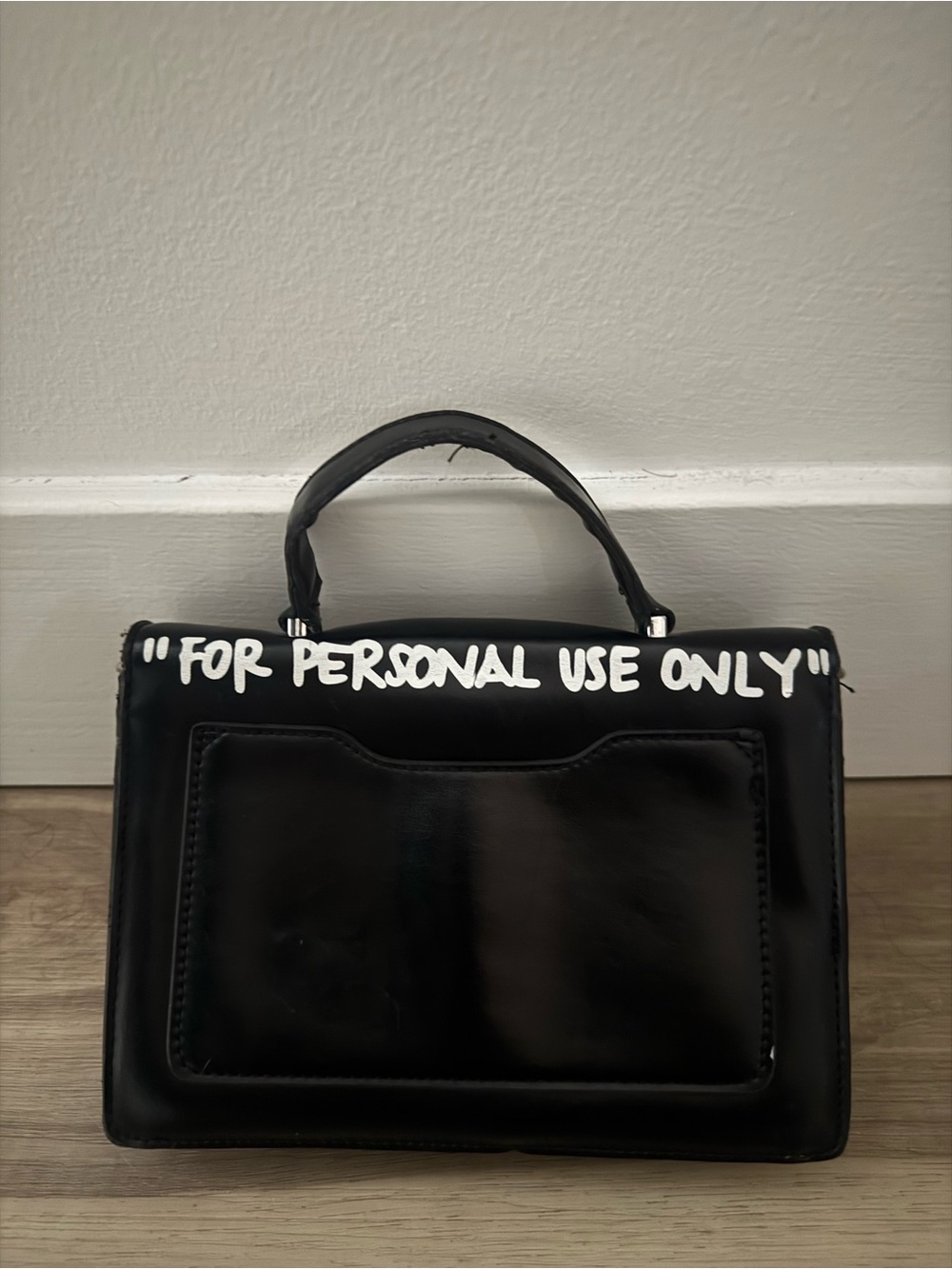 OFF WHITE Top-Handle Bag with Silver Hardware - Picture 4 of 7